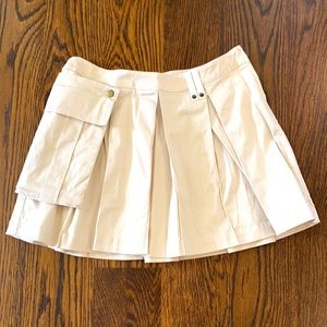 Joy Li Pleated Cream Skirt | Size 2